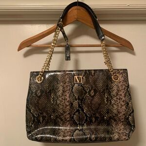 Victoria’s Secret shoulder tote python snake purse EUC